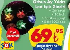 ORBUS AY YILDIZ LED IŞIK ZİNCİRİ